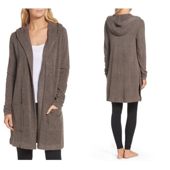 Barefoot Dreams Other - Barefoot Dreams Coastal Hooded Cardigan Brown Size X Large Cozy (T)